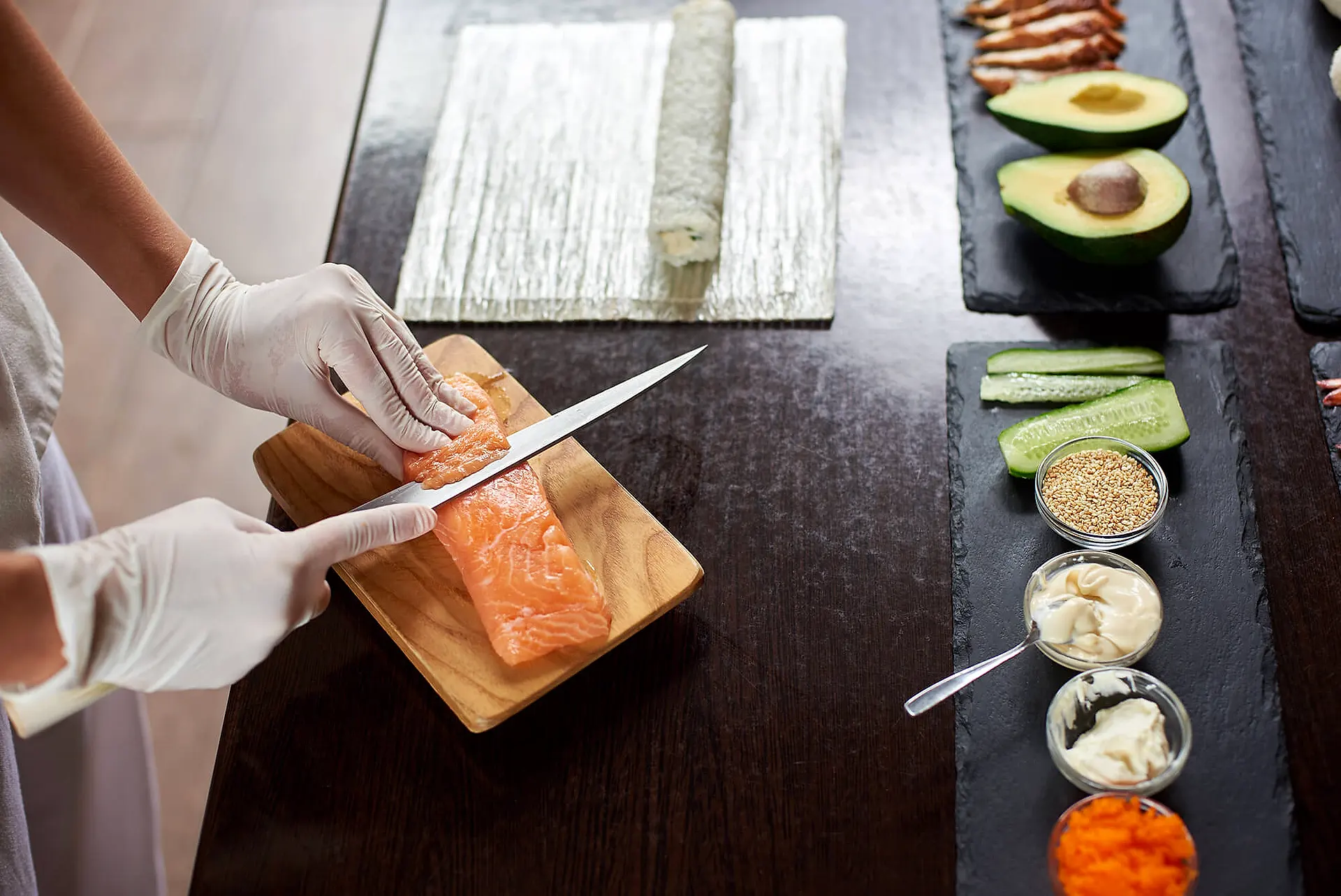Dish prepared at Hokaido Sushi