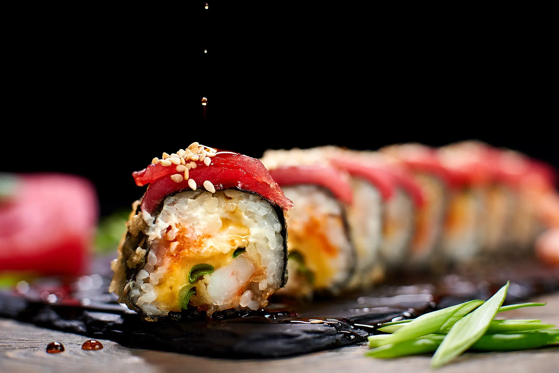 Sushi prepared at Hokaido Sushi